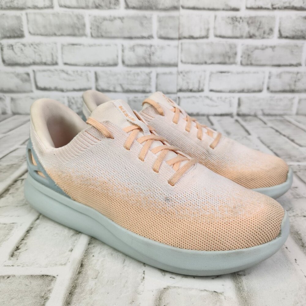 Kizik Athens Youth Sz 6 Coral Reef Athletic Hands-Free Sneaker Slip-On Drop Heel